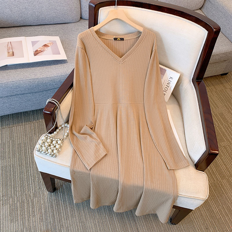 H731 White long-sleeved square-neck dress early autumn new style women's clothing small slim temperament long dress