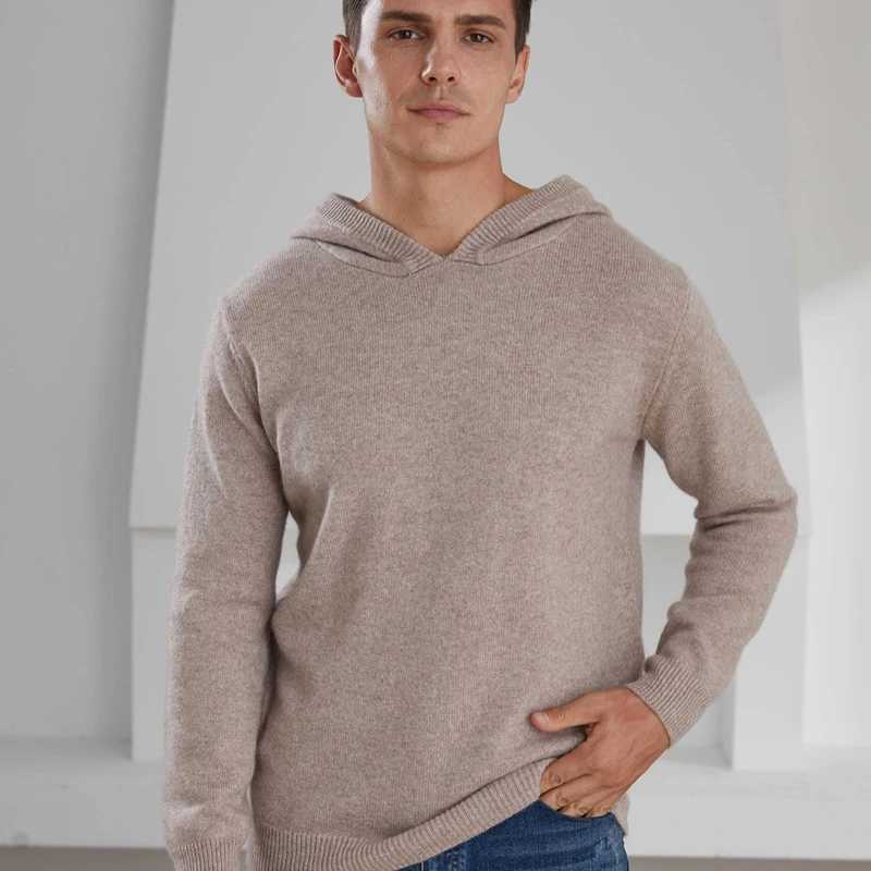 00 Cashmere Hoodie Mens Hoodie Collar Flip Collar Autumn/Winter New Solid Color Cashmere Shirt Top W2401211
