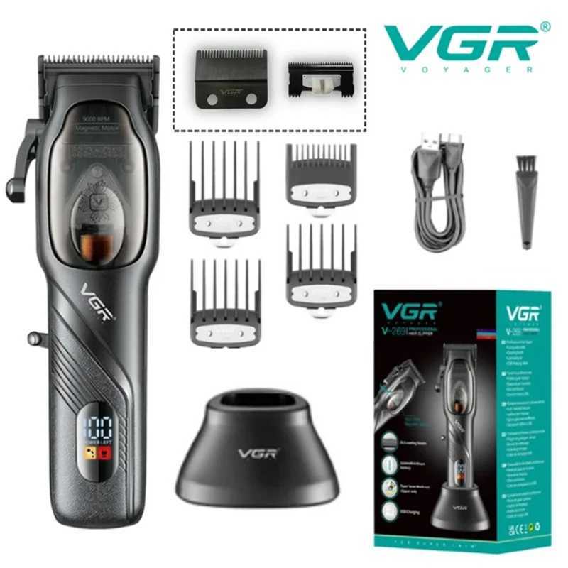 VGR Original Barber Professional Hair Clipper Beard Hair Trimmer For Men Electric Adjustable Haircut Machine Rechargeable V-269 W241212