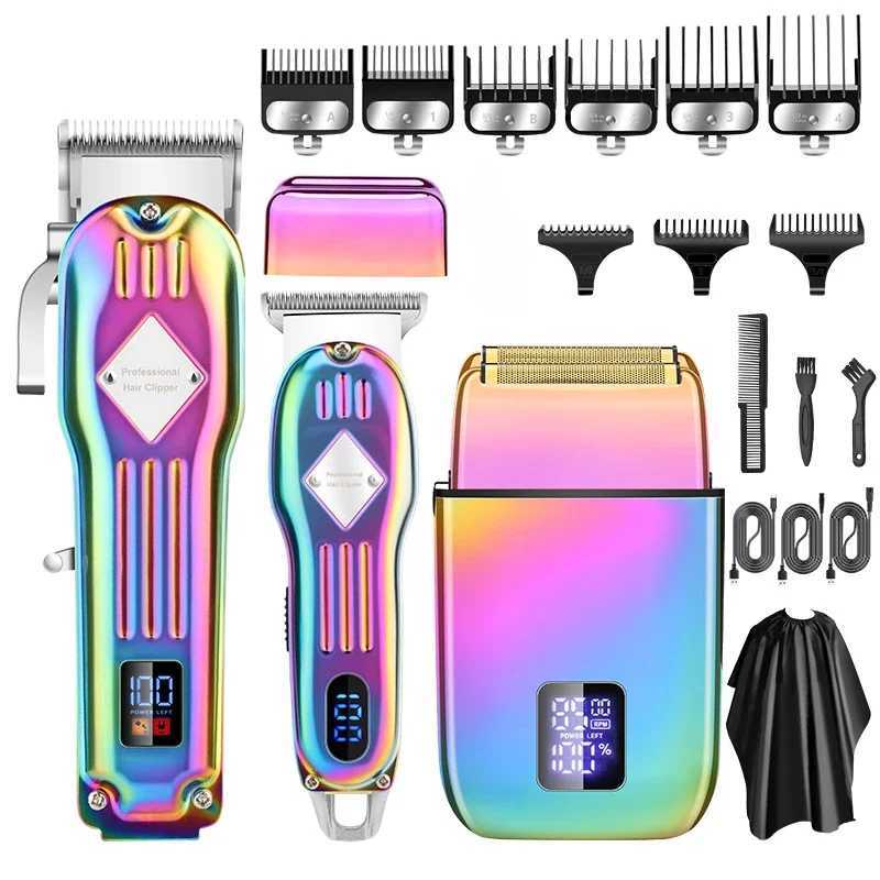 RESUXI 973 New 3-in-1 Hair Clipper Electric Shaver Trimmer 3-Piece Beauty Set Mens Barber Shop Hair Clipper W241212