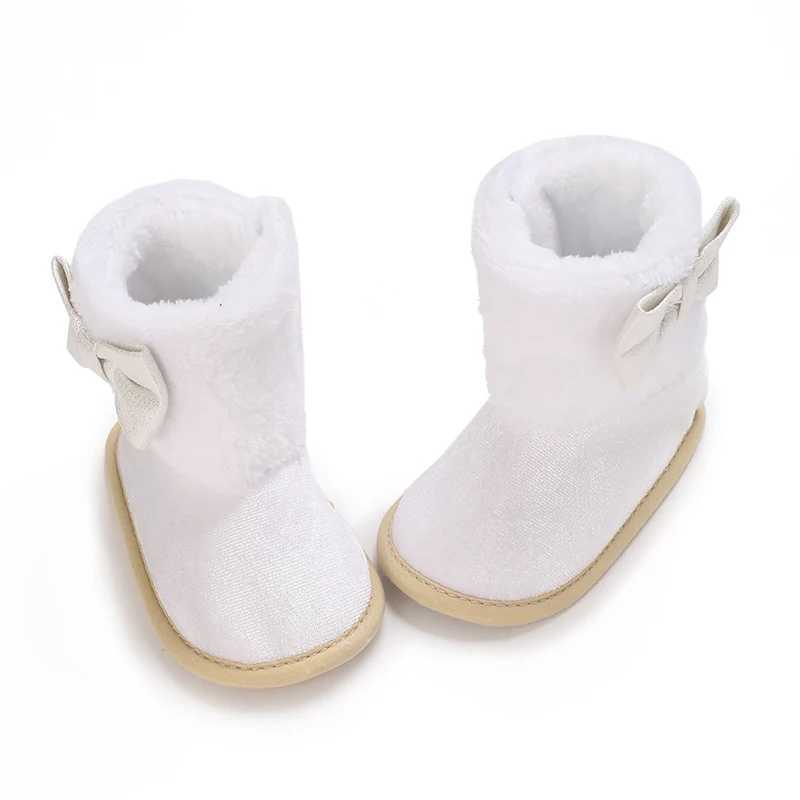 Boots Citgeett Winter Infant Boys Girls Snow Bow Warm Baby First Walker Shoes for Christmas H241212