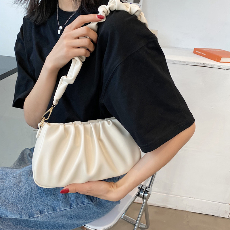 2025 new Spring wrinkled cloud dumpgs, new underarm single shoulder crossbody bag, internet famous niche package zhanyishengli