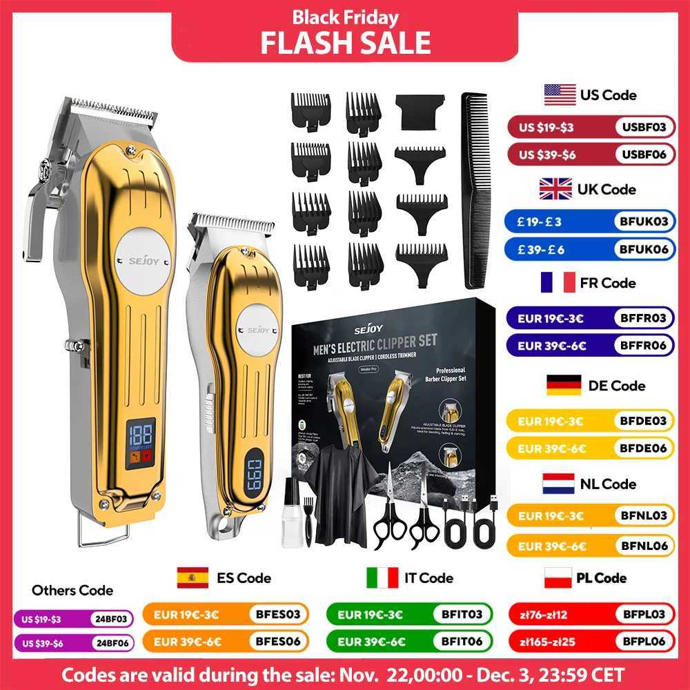 Sejoy Professional Electric Hair Clipper Trimmer Set Mens Charging Cordless Hair Clipper LFQ-MASTERPRO W241212