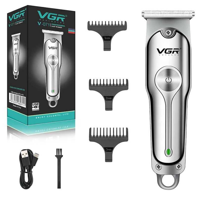 VGR Hair Clipper Rechargeable Hair Cutting Machine Cordless Hair Trimmer Electric Barber 0mm Cutting Blade Clipper for Men V-071 W241212