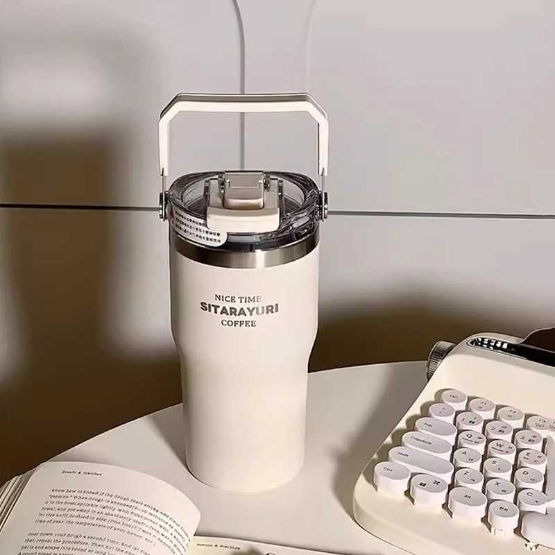 20oz Dual Beverage Hot Cup Large Capacity Vacuum Crazy Hot Bottle Bly Absorbent Cup Portable Car Coffee Y241211