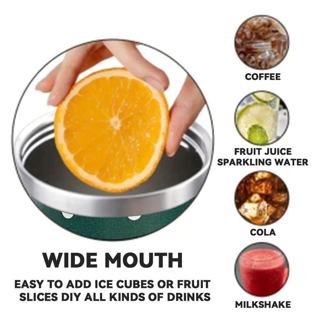 40 ounce crazy cold cup with handle stainless steel vacuum coffee cup with handle Y241211