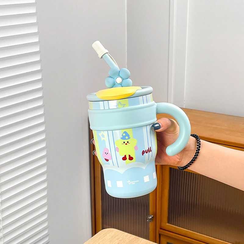 25 oz with handle and straw lid leak proof travel coffee g stainless steel stamped cup for holder bisphenol A Y241211