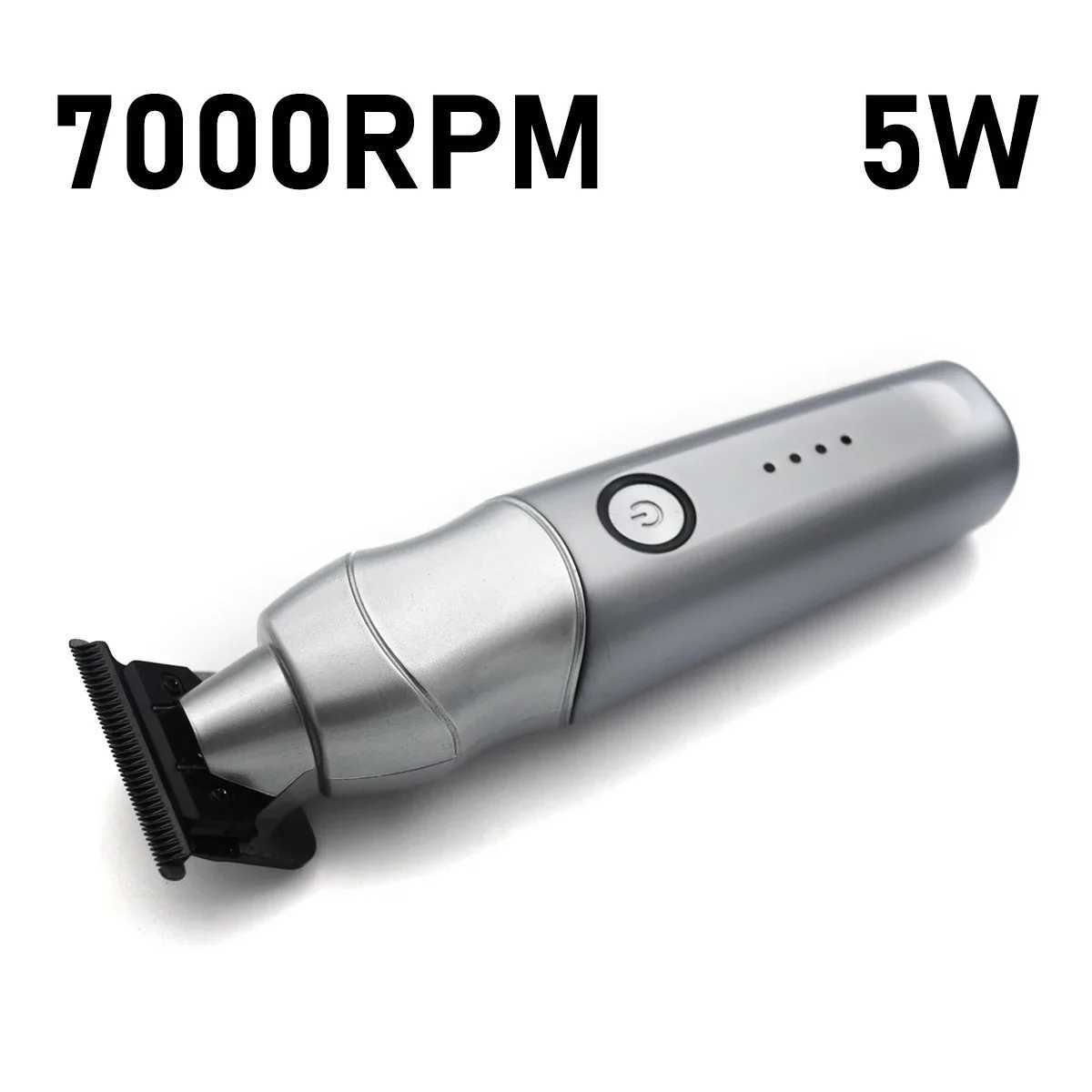 Mens hair trimmer DLC T-Blade all metal with base charger zero gap low noise professional hair trimmer W241212