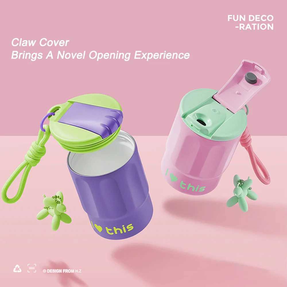 COOKER KING 304 stainless steel inflatable cup large capacity student cup portable coffee water cup used for hiking trips Y241211