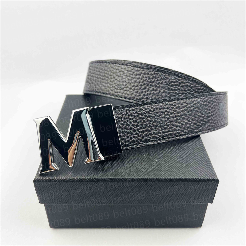 Luxury Designer Belt Buckle Fashion Genuine Leather Women Belts For Women Designer men Letter Double Big gold silver black gun classical Womens Belts Width 3.3cm
