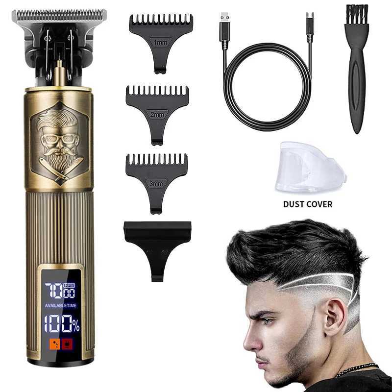 T9 electric hair clipper oil shaver head electric push hand carving electric push hand cutting precision hair clipper W241212