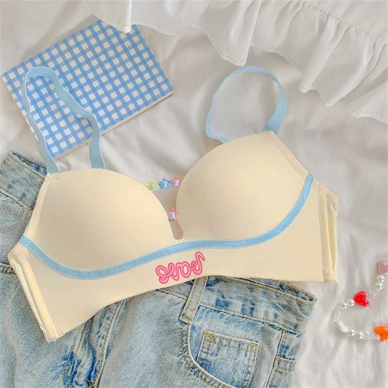 Sweet Underwear Women Hollow Sexy Breathable Mid-waist Push Up Bra Lingerie SetXJ241212
