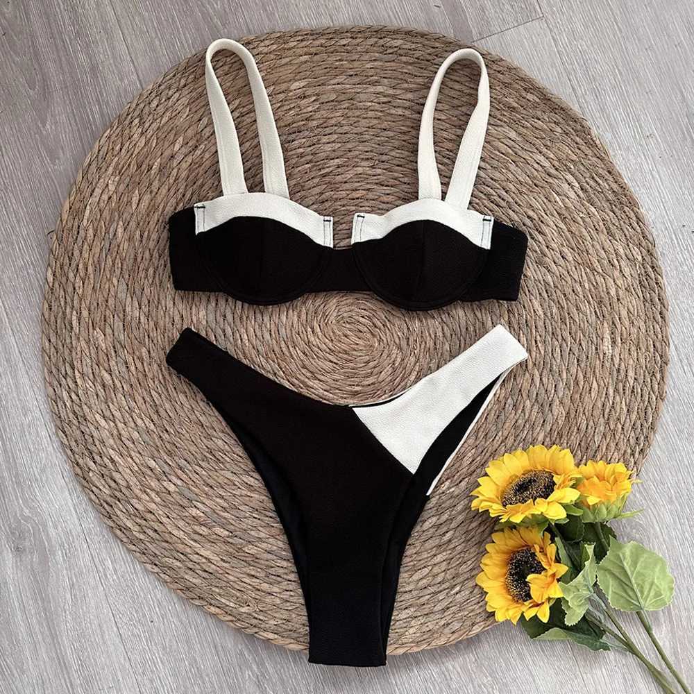 Push Up Solid Patchwork Bikini 2023 Sexy Women Swimsuits Fa Swimwear Micro Bikini Set Brazilian Biquini Beachwear Swim SuitXJ241212