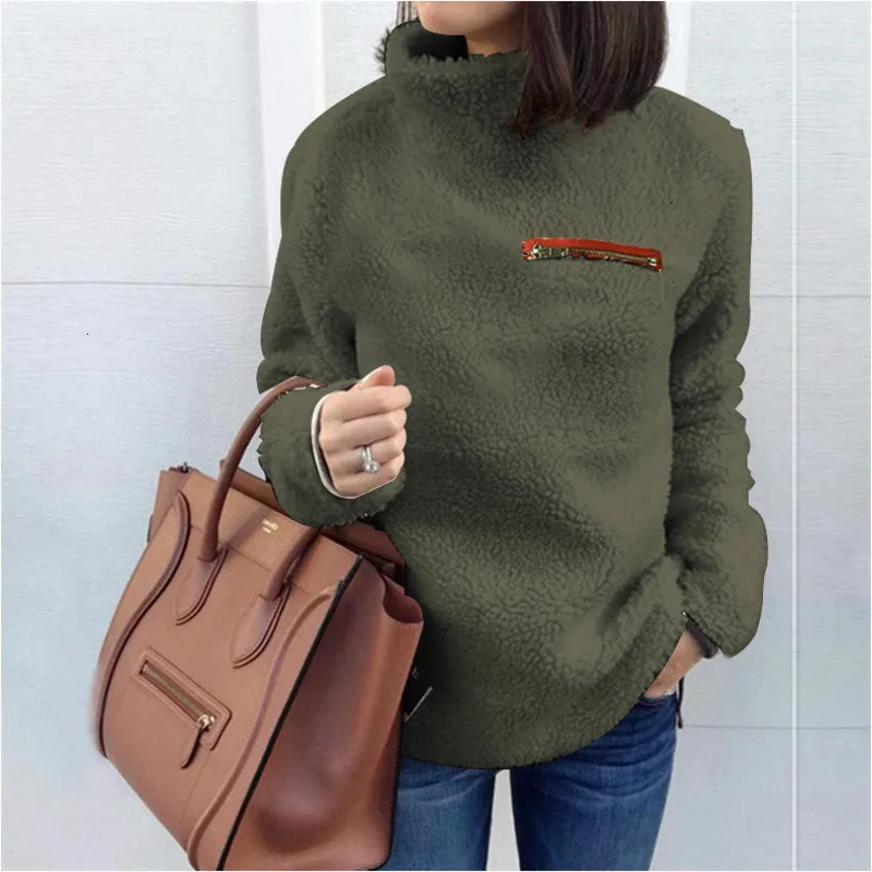 Winter super soft and comfortable solid color turtle neck zipper womens sweater fashionable zipper sexy top womens fashionable clothing 241212