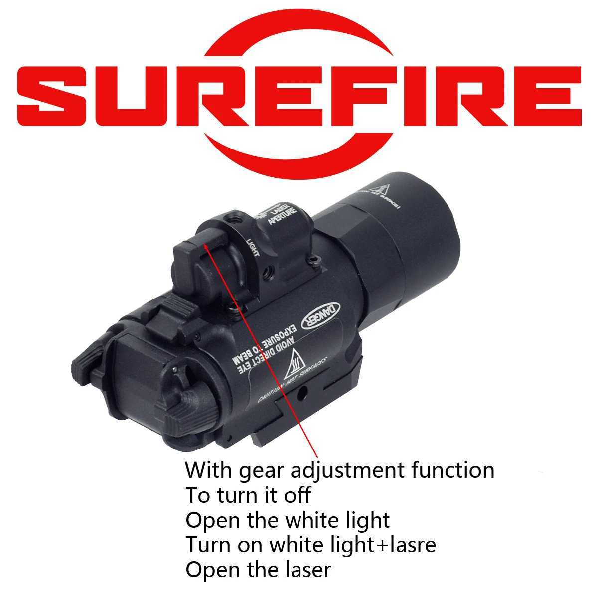 Tactical X400 Ultra X400V X400V-IR Red Laser Gun D Light Suitable for 20mm Rail Air Gun Hanging Hunting Flashlight W2442561212 1