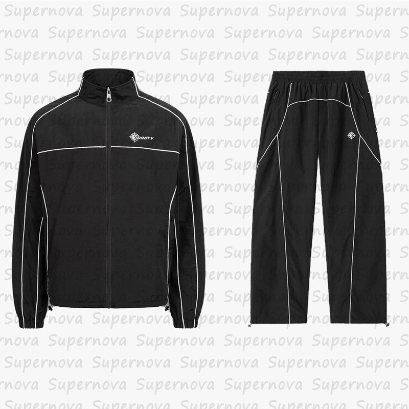 tracksuit men autumn and winter tracksuit windbreaker set coat solid color y2k hoodie fashionable and simple style street zipper men jacket for women 