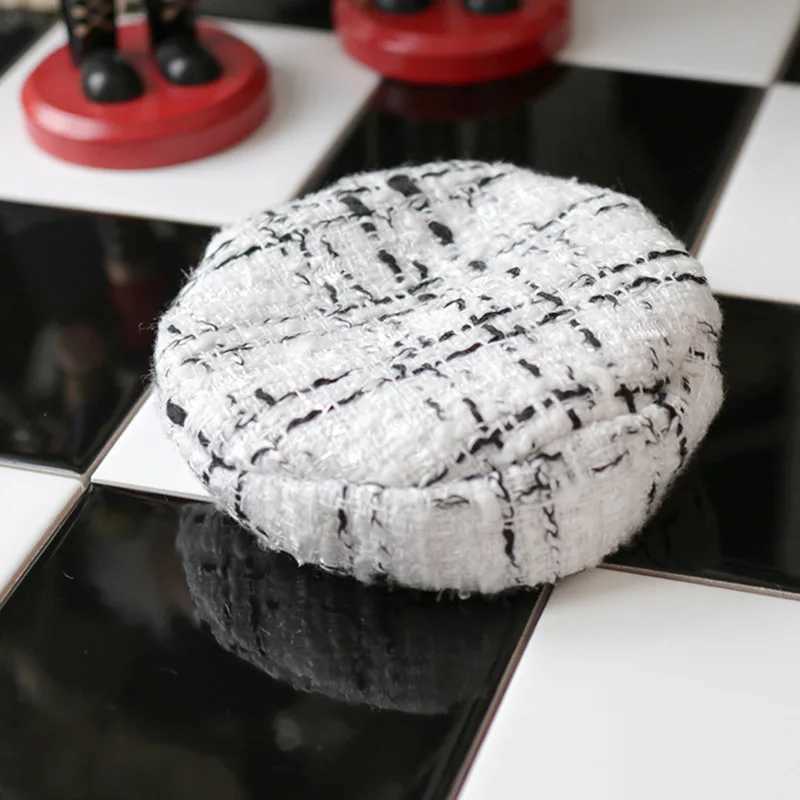 Ins tweed pet hat classic dog hat pet head wearing Maltese cat beret M241212