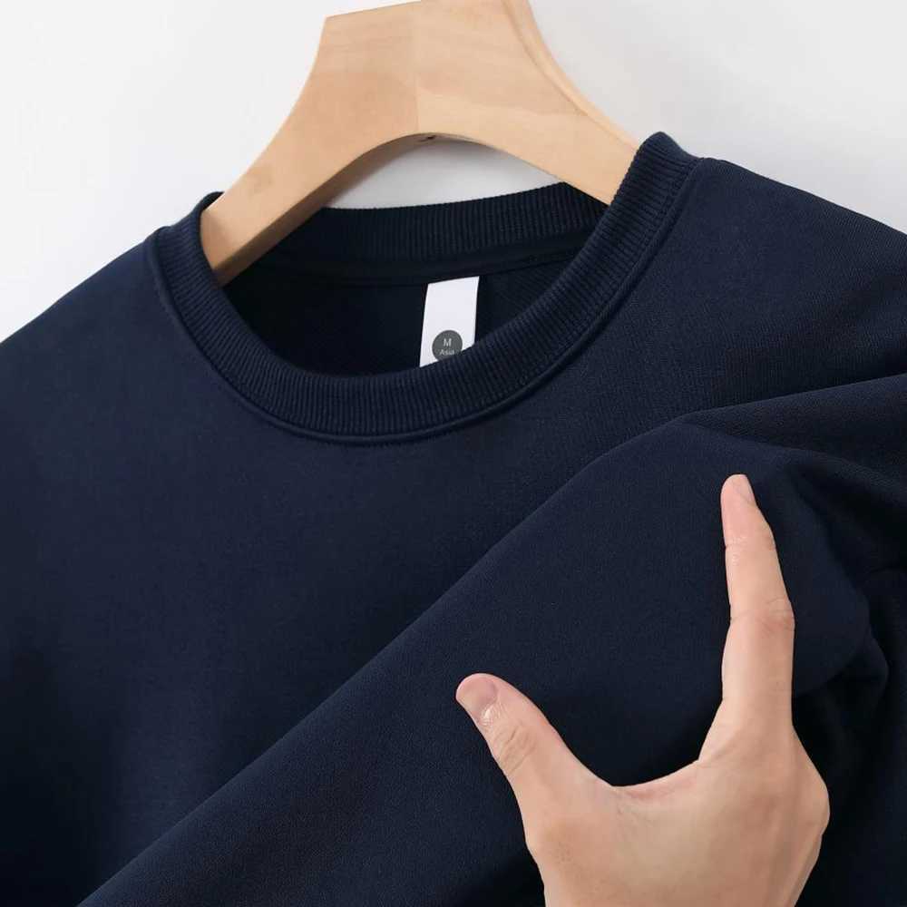 Lightweight sublimation sweatshirt blank wholesale Crewneck sweatshirt mens white sweatshirt hooded sweatshirt mens Sudadera Sin Capucha W2401211