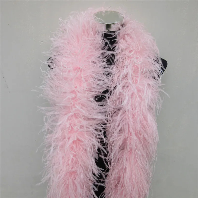 YY Tesco 2-meter Fluffy Pink Ostrich Feather Boa Skirt Clothing/Party Decoration/Shore/Craft Feather Boa in Wedding Decorations 241212