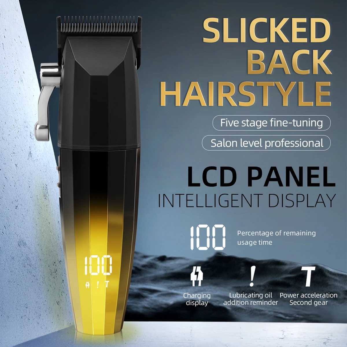 KIKIDO Professional Hair Clipper Electric Hair Clipper Adjustable Trimmer Cordless Hair Clipper 6000 RPM W241212