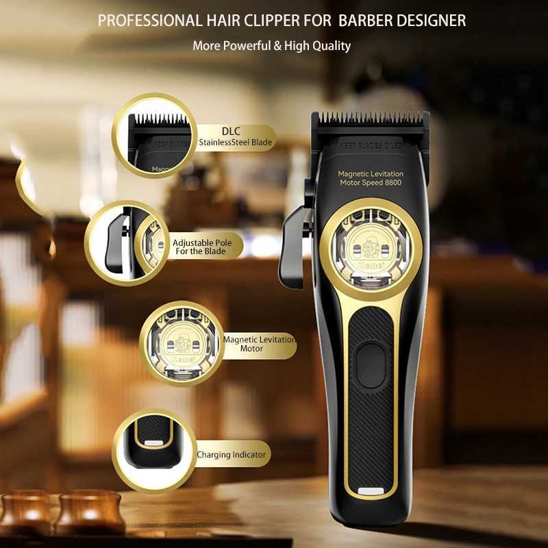 Kemei KM-2373 Barber Professional Hair Clipper with Charging Base Suitable for Mens Electric Hair Clippers and Mens Gifts W241212