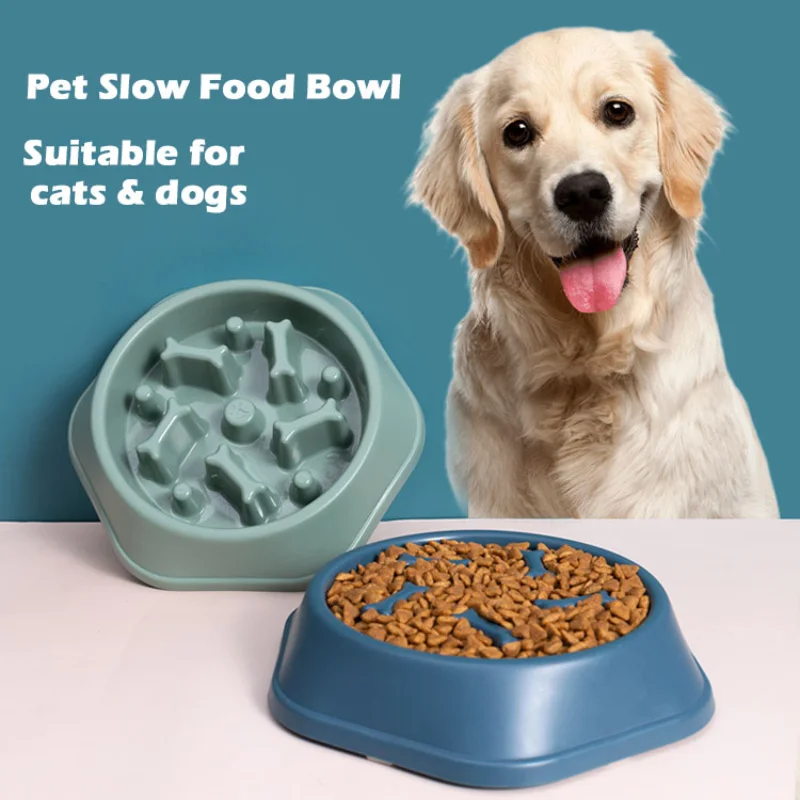 free shipping Wholesale Anti Chocking Slower Feeder Dog High Quality PP Anxiety Pet Food Feeding Bowl