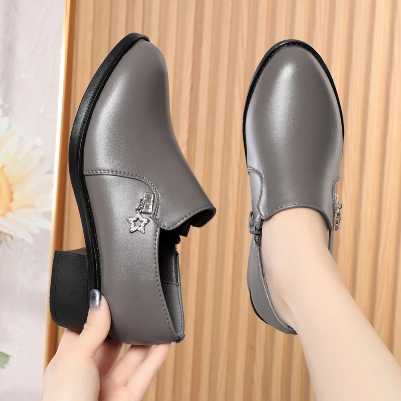 AIYUQI Women Dress Shoes Spring Large Size Women Shoes Rhinestone Fashion Women Office Shoes
