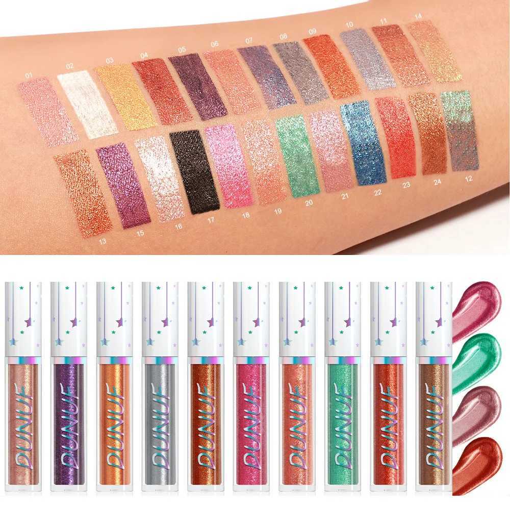 Metal liquid eye shadow stick Brown green black high gloss shiny eye shadow waterproof stage makeup paintW241212
