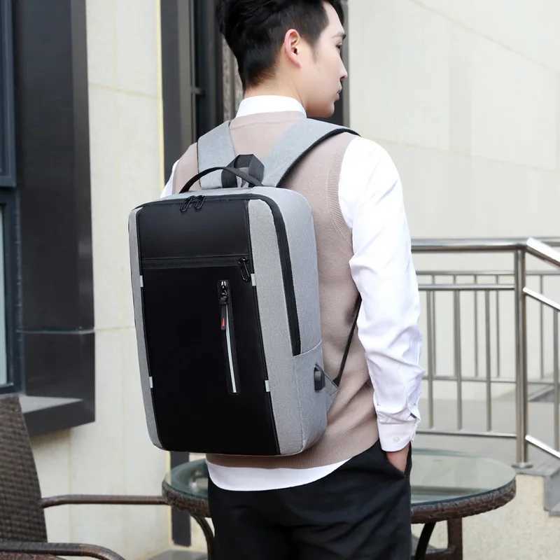 Waterproof Business Backpack Men USB School Backpacks 15.6 Inch Laptop Backpack Large Capacity Bagpacks for Men Back Pack Bags Z241212