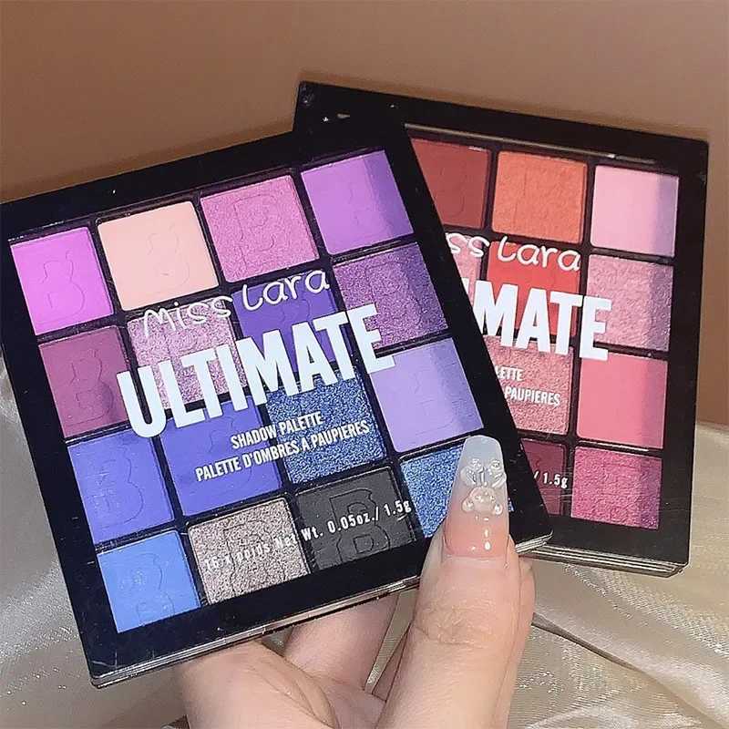 16 tone eye shadow shimmer pink violet green high pigment bright waterproof durable eye shadow cosmetics MakW241212