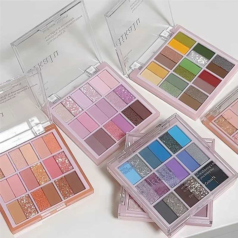 18 color eye shadow palette pink shimmer matte brown glitter earth color eye shadow makeup durable eye shadow cosmeticsW241212