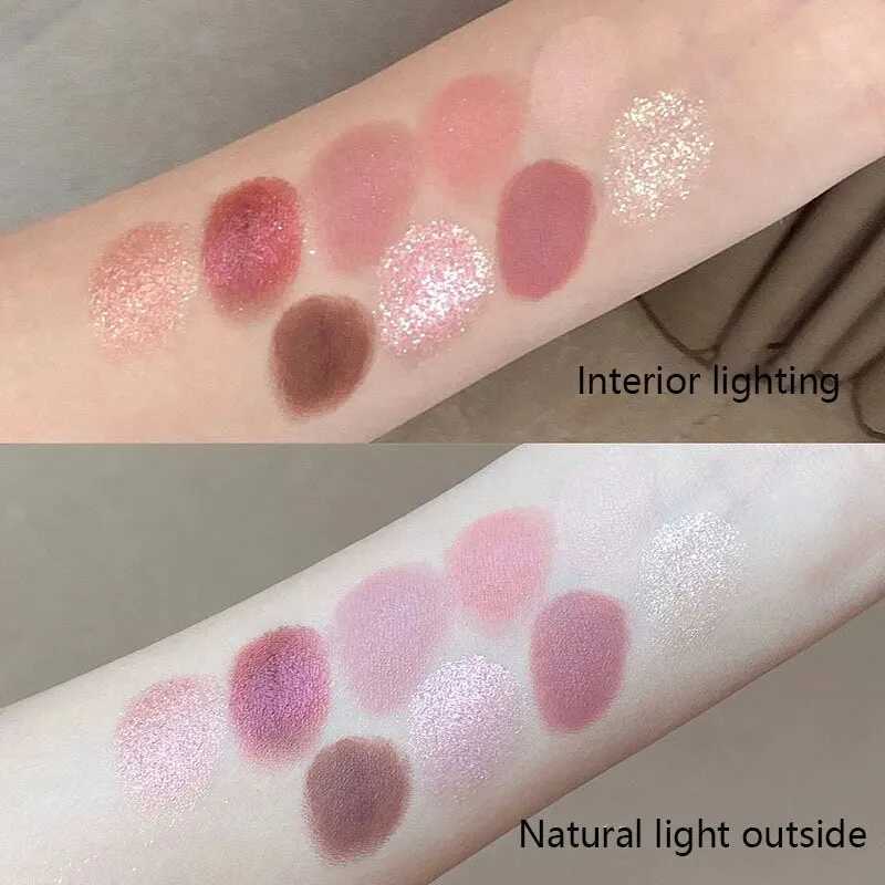 DIKALU transparent acrylic eye shadow tray matte waterproof not easy to darken the earth nine grid eye shadowW241212
