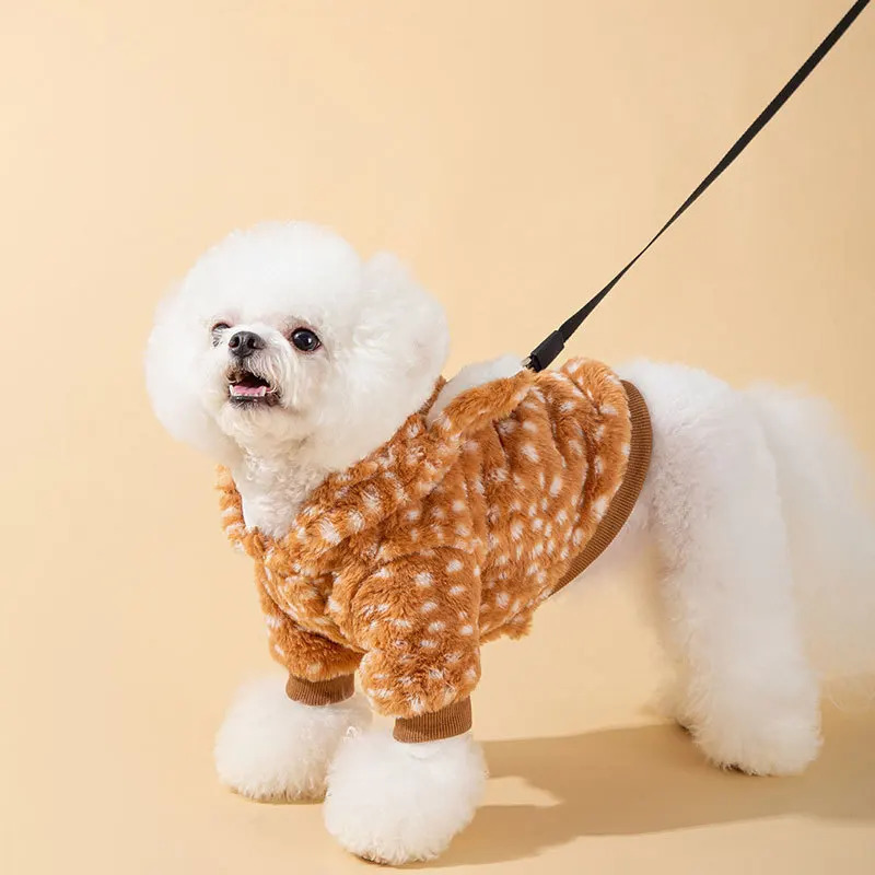 Kawaii reindeer role-playing jacket clothing Christmas clothing warm coat dog clothing cat winter thick holiday party pet items 241212