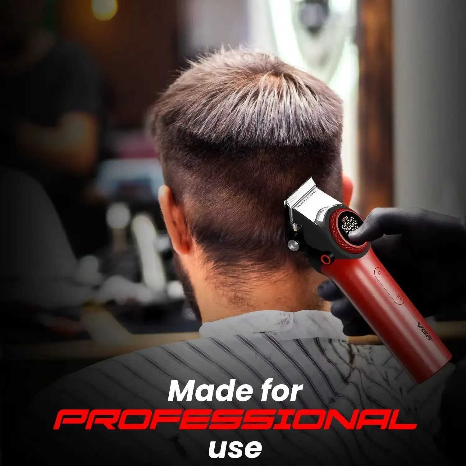 VGR Hair Trimmer Professional Cordless Hair Cutting Machine Electric Hair Clipper 9000 RPM Barber Clipper Trimmer for Men V-001 W241212