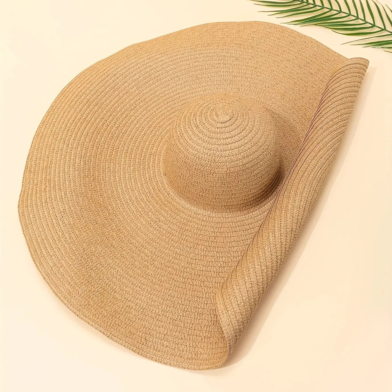 spring and summer wide brown black straw hat with a flat top suitable for elegant French retro sun hat s for women 241205