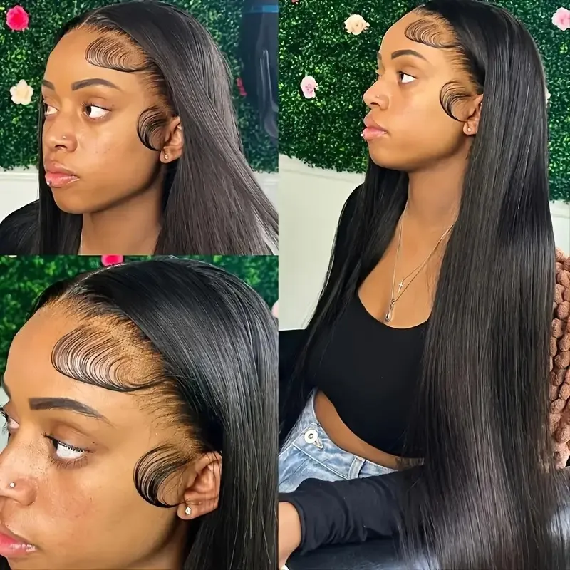 Black Brazilian Front Straight 30 Inch Deep Wave 4x4 Lace Frontal Wig Big Curly 100 Really Human Hair Preplucked Short Bob Wigs Ready To Wear