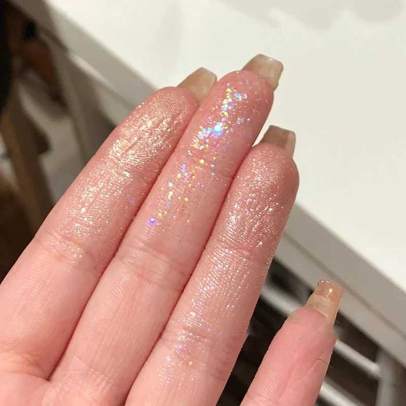 9 Color Glitter eye shadow Palette Champagne Pink Glass eye shadow Glitter Highlight Cool Tone Charming Glitter Eye MakeupW241212