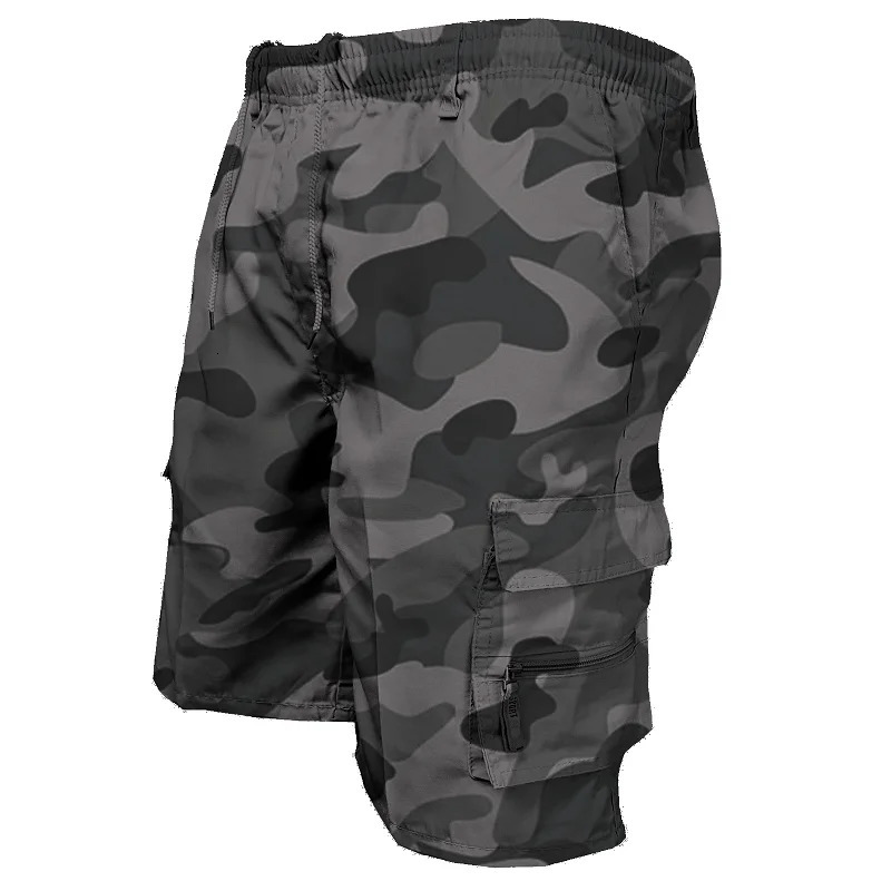 Fashion Mens Cargo Shorts Mens Tactical Shorts Casual Large Pockets Sports Flat noodles Cargo Panel Trousers Plus Size Men 241211