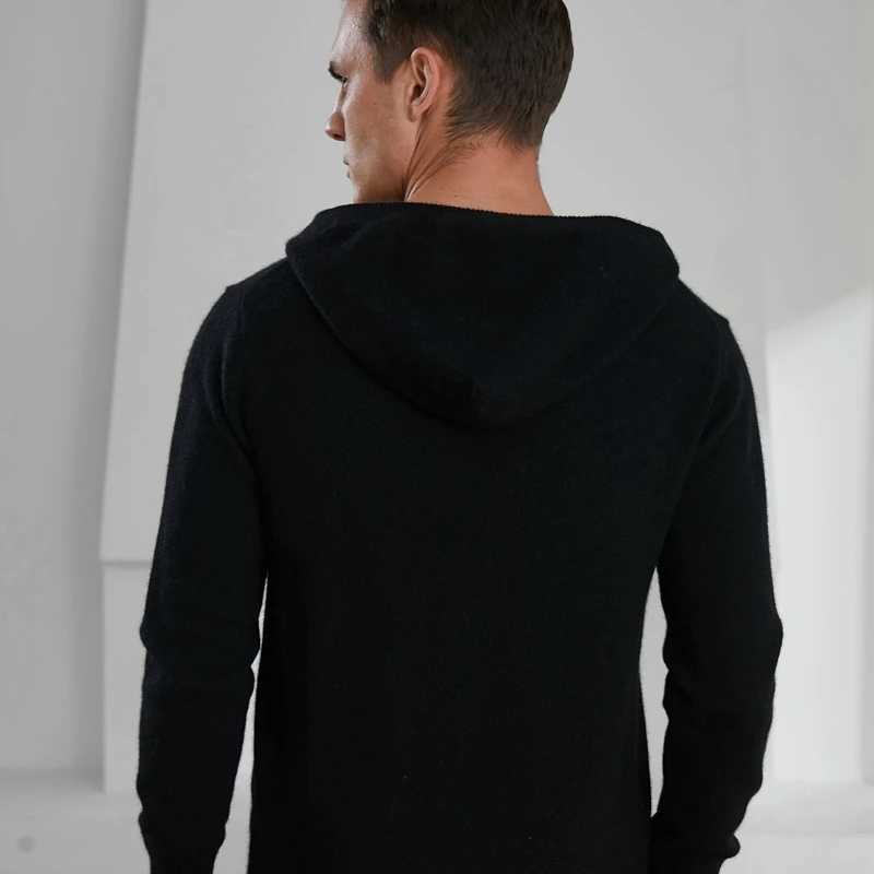 00 Cashmere Hoodie Mens Hoodie Collar Flip Collar Autumn/Winter New Solid Color Cashmere Shirt Top W2401211