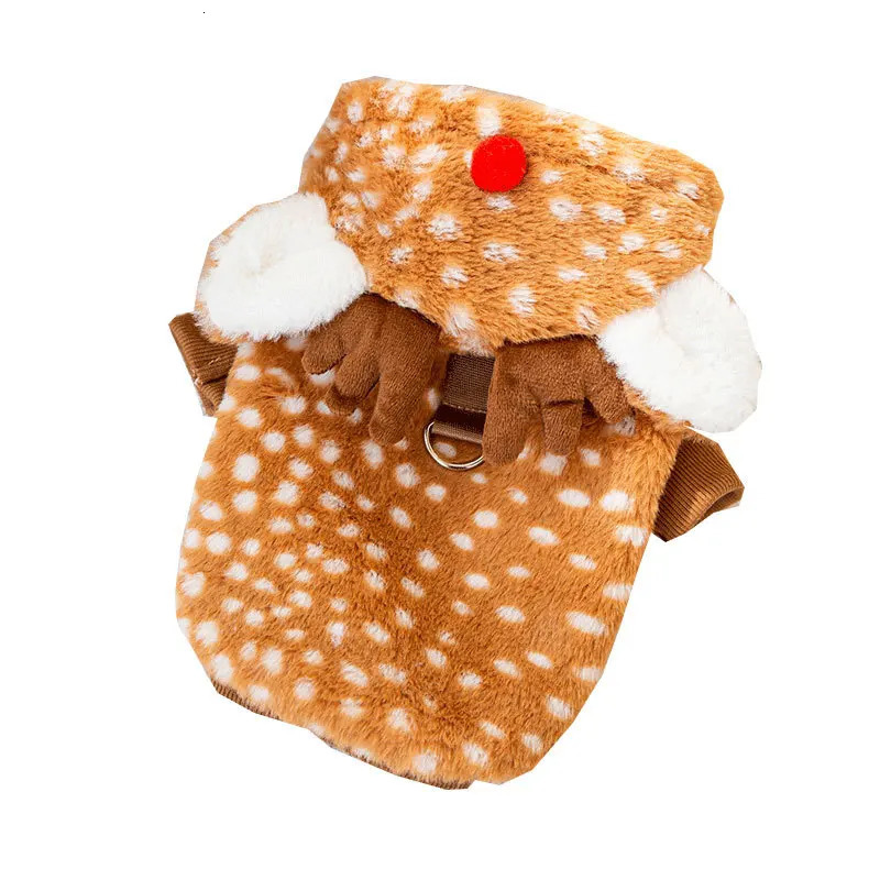 Kawaii reindeer role-playing jacket clothing Christmas clothing warm coat dog clothing cat winter thick holiday party pet items 241212