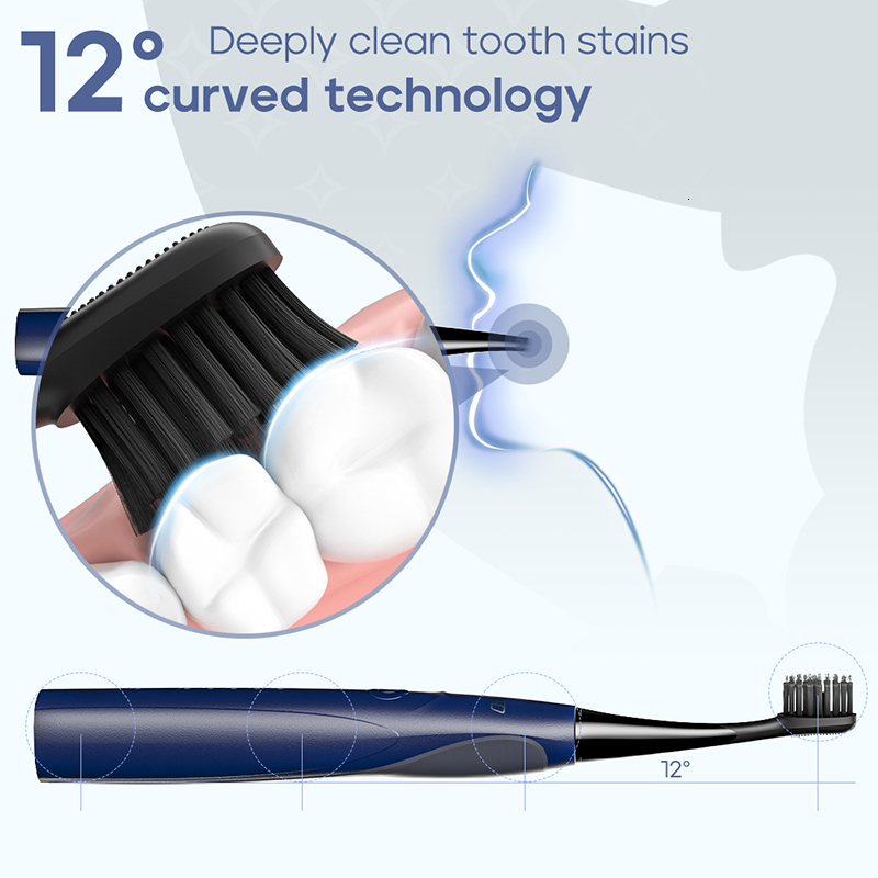 Seago Sonic Electric Toothbrush Two-Engines Magnetic Core Oral Care Smart Adult Timer Brush Waterproof Brushes Sg540