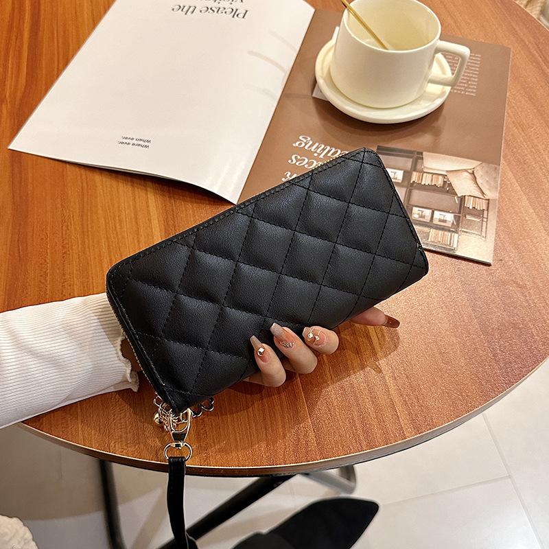New Lingge Fashion Large Capacity Handbag Wallet Designer Zipper Women's Wallet Instagram Style