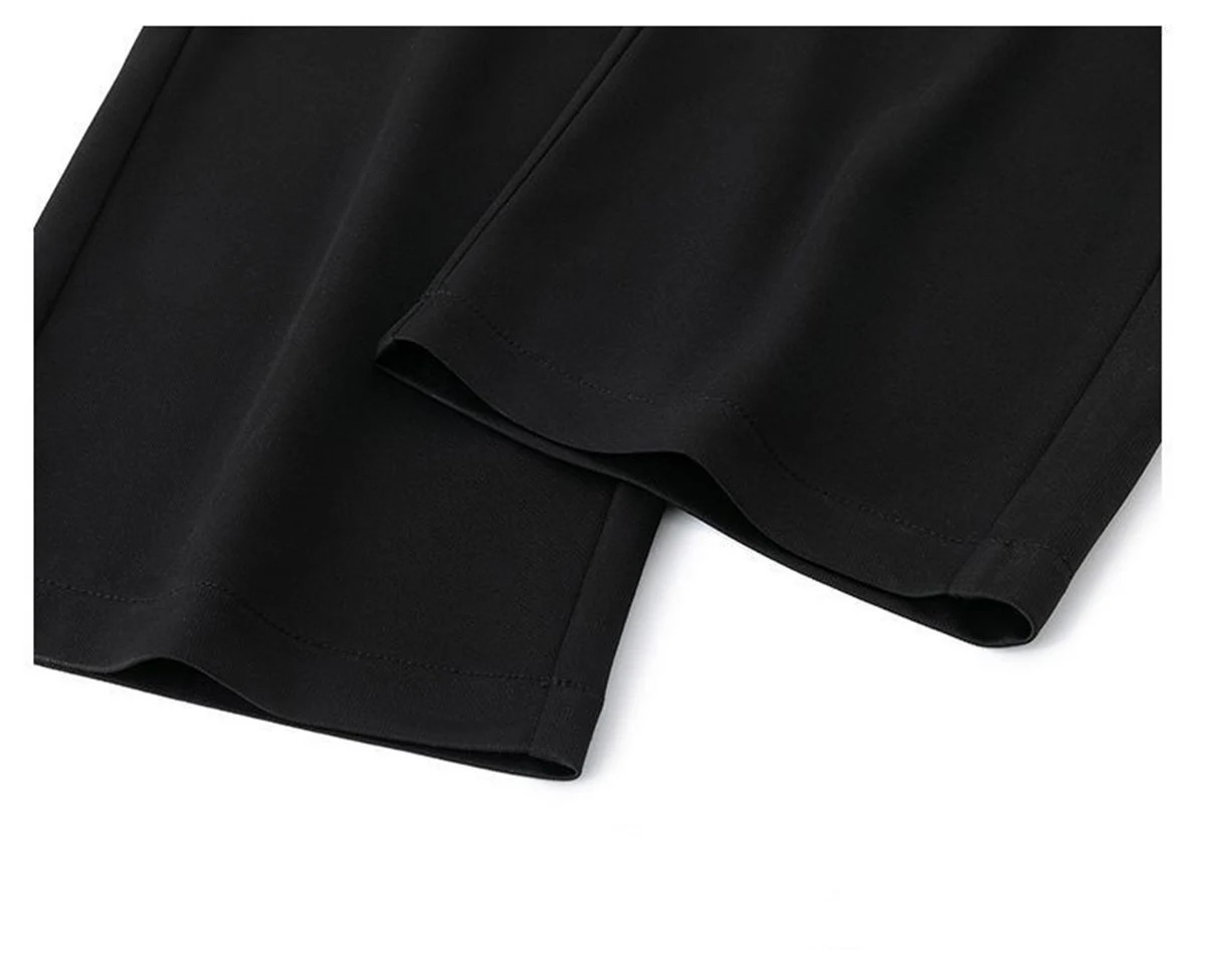 Black Straight Pants for Mens Summer Wide Leg Casual Harajuku Student High Street Trousers Gray Cool Sweatpants 241203Z