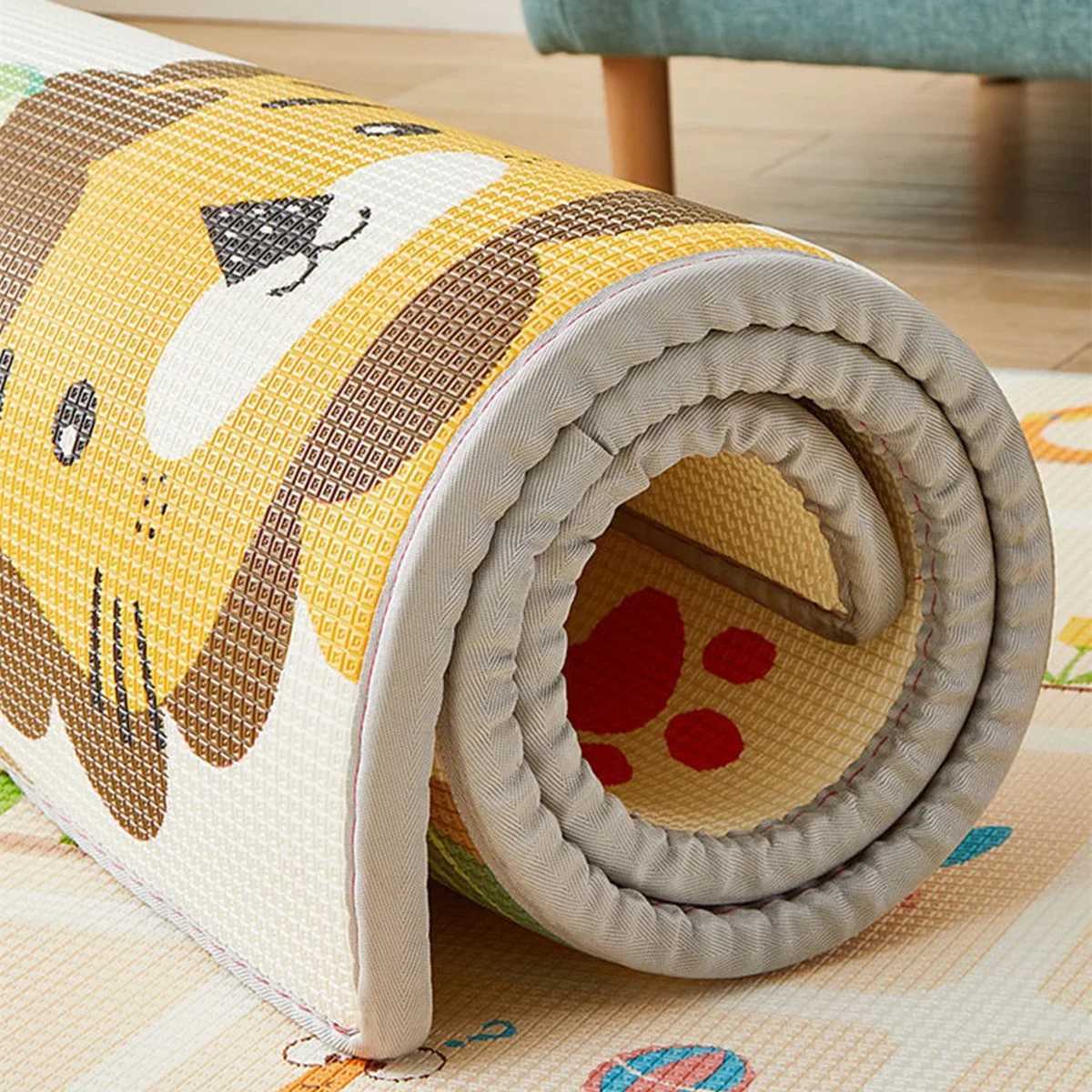 2024 new 200 * 180cm child safety game mat 1/0.5cm environmentally friendly baby crawling folding carpet W241211