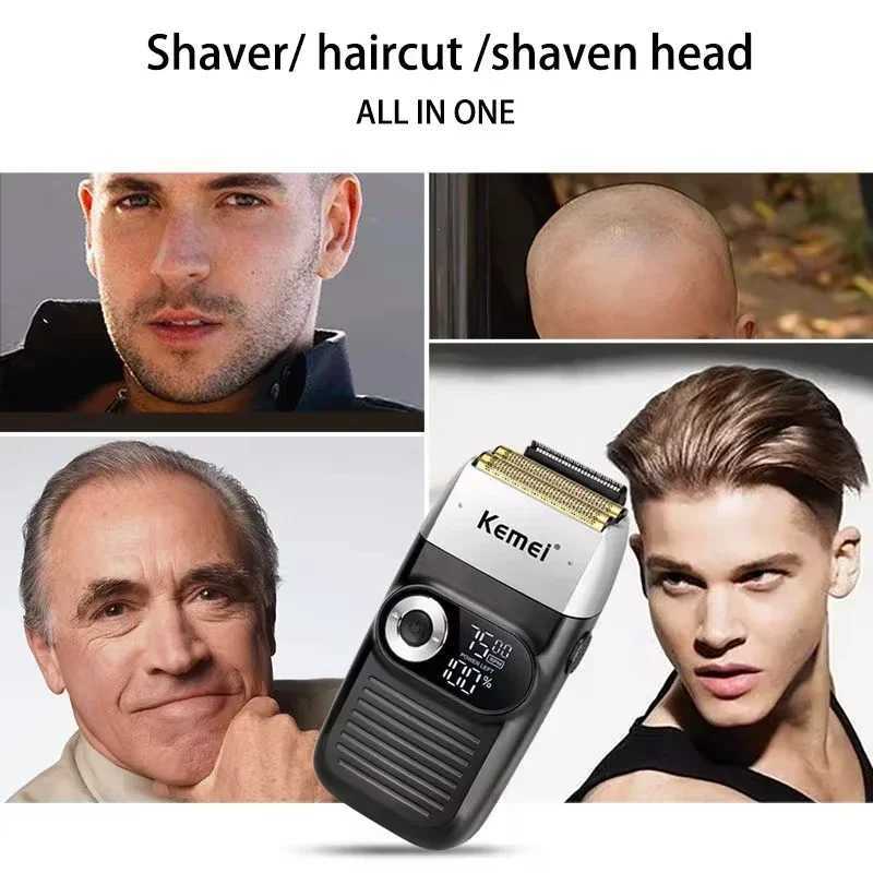 Kemei KM-2026 KM-1113 KM-2290 Professional Electric Hair Clipper Kit Mens Shaver Cordless Hair Clipper Trimmer USB Shaver W241212
