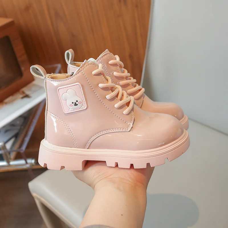 Boots 2024 Spring Autumn Winter Ankle Light Girl Platform Shoes Burgundy Beige Black Boys Short Super Cozy H241212R4HO