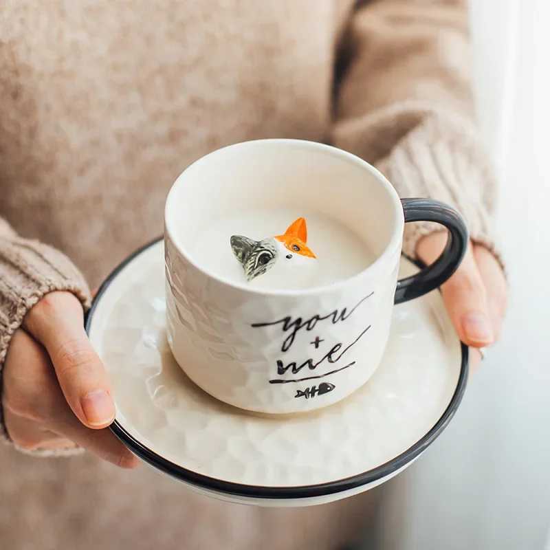 Cute Cat Ceramic Cat Claw Cup Cat Claw Cup Cat Claw Cup Y241211