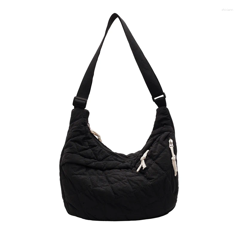 Totes Quilted Fabric Shoulder Crossbody Bag For Women Fall Winter Fashion Versatile And Spacious Design Daily Use zhanyishengli