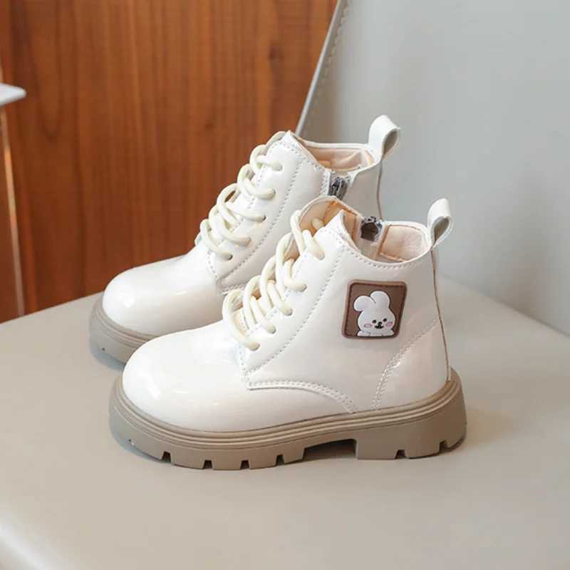 Boots 2024 Spring Autumn Winter Ankle Light Girl Platform Shoes Burgundy Beige Black Boys Short Super Cozy H241212R4HO