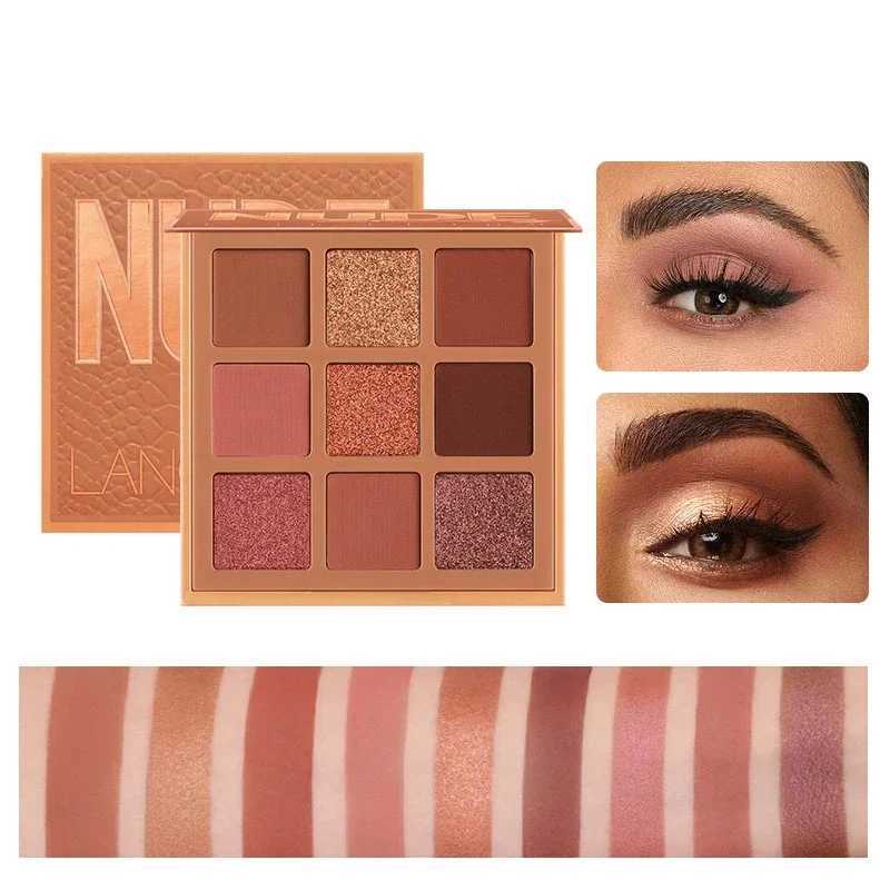 9 Colors Nude Eyeshadow Makeup Palette Matte Long Lasting Waterproof Eye ShadowW241212